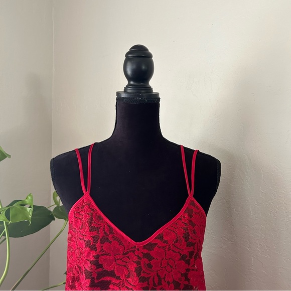 Red Lace Slip Dress - Picture 4 of 16
